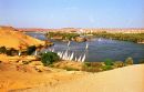 Feluccas on the Nile & City, Aswan